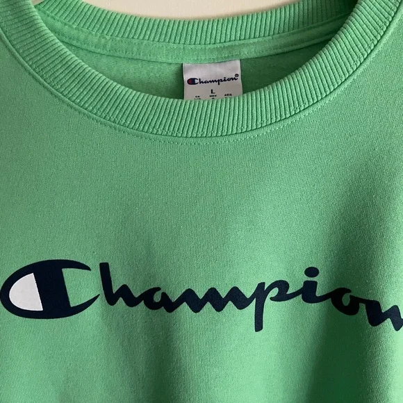 Champion® Women's Powerblend Classic Script Crew Neck - Picture 9 of 11